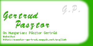 gertrud pasztor business card